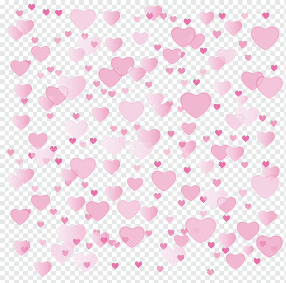 Нежно розовый фон с сердечками и блестками