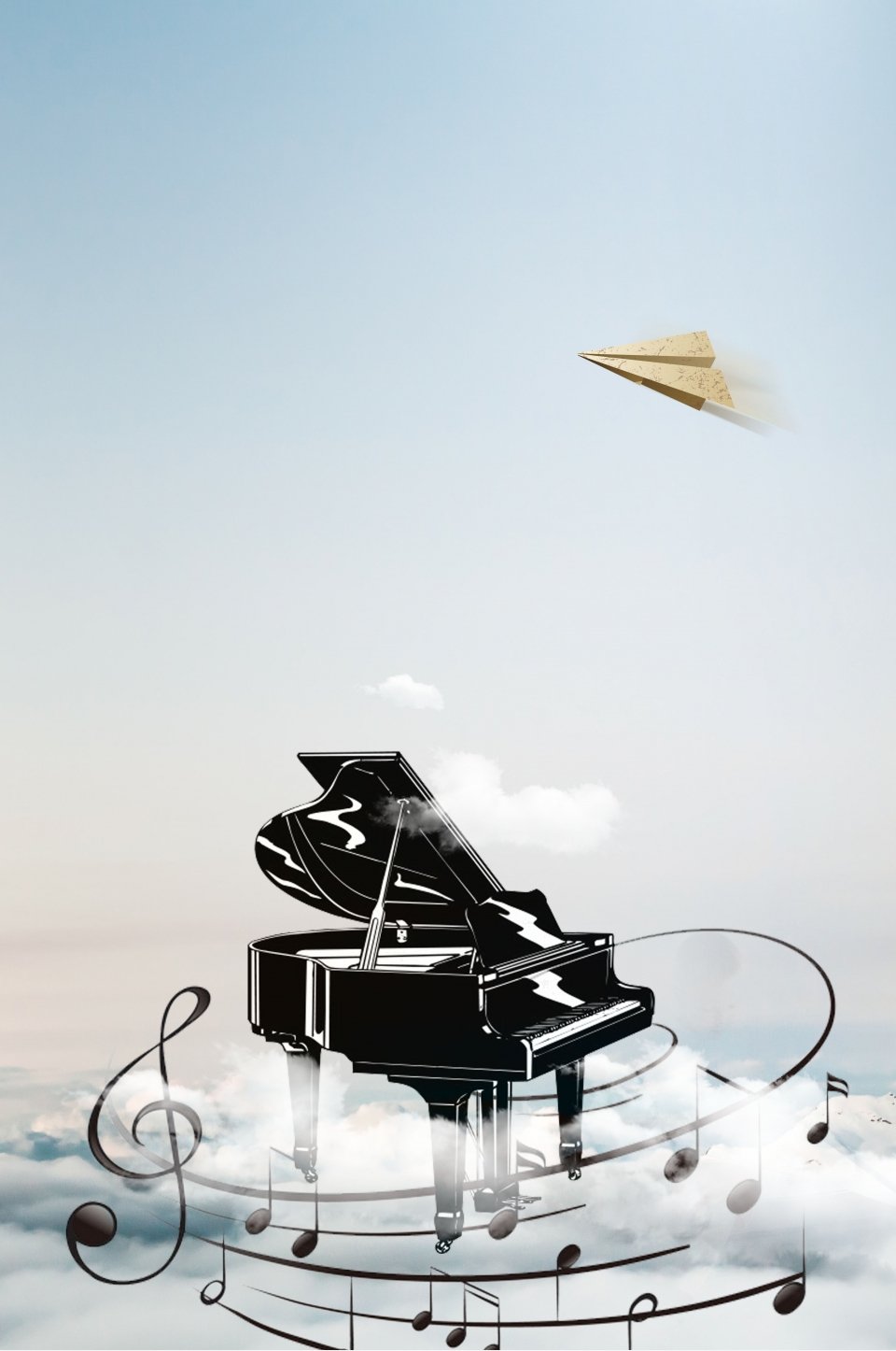 Фортепиано тёмный фон