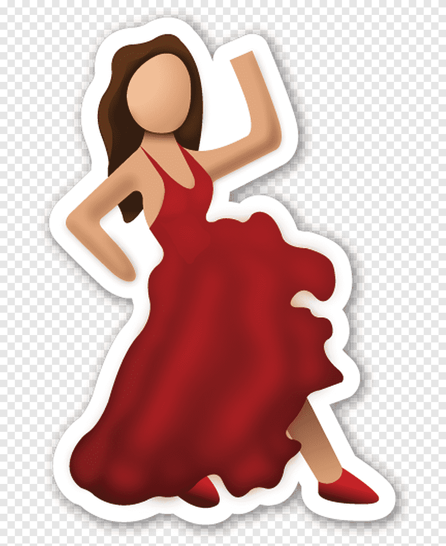 Танцующая девушка в платье