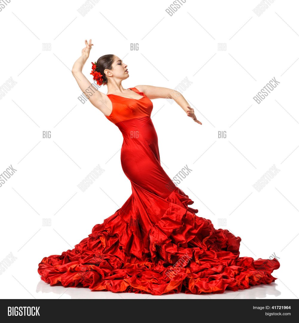 Девушка в Красном танцует