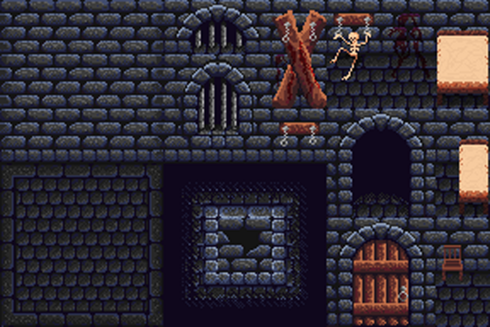 Пиксельный замок 2d Tileset