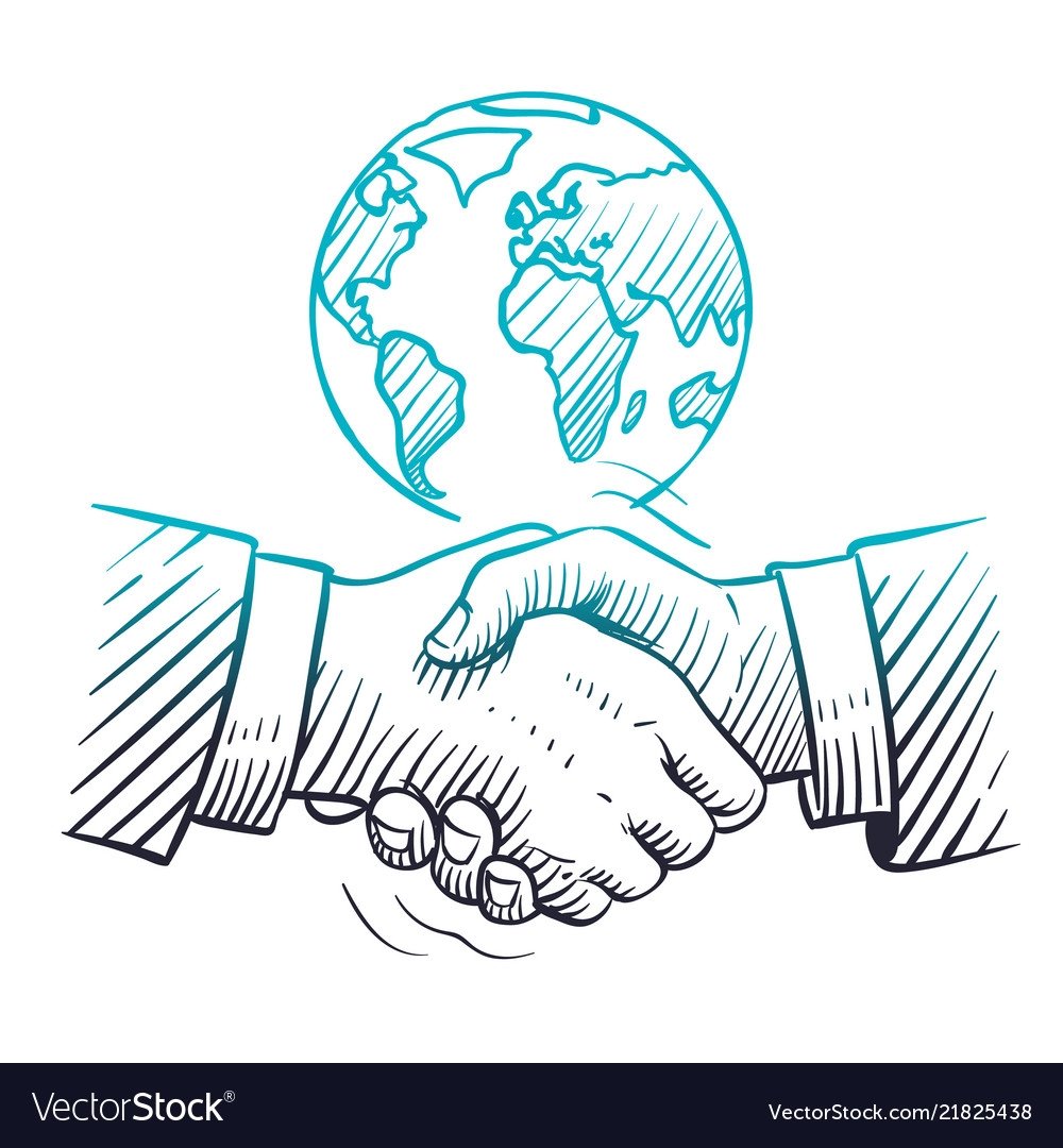 Графическое изображение рукопожатия