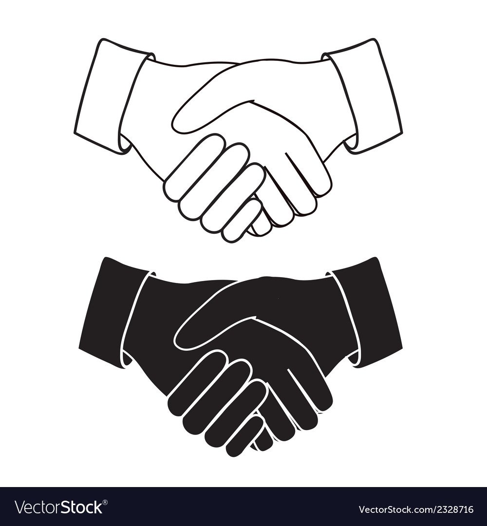 Рукопожатие схематично