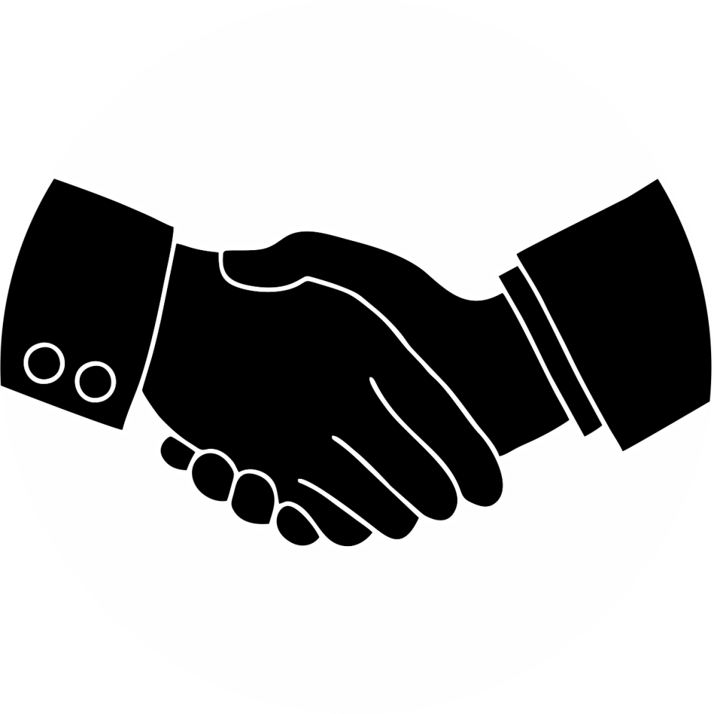 Рукопожатие на белом фоне