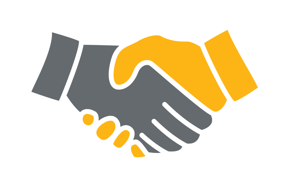 Рукопожатие на белом фоне