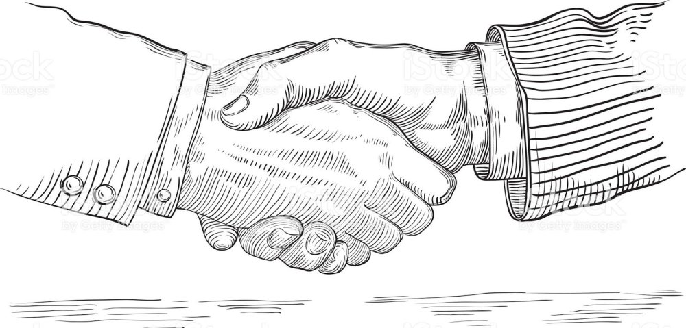 Рукопожатие рисунок