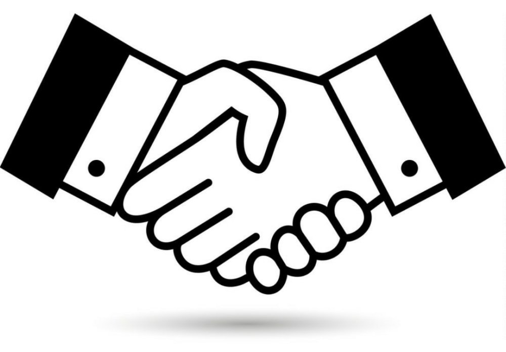 Рукопожатие гравюра