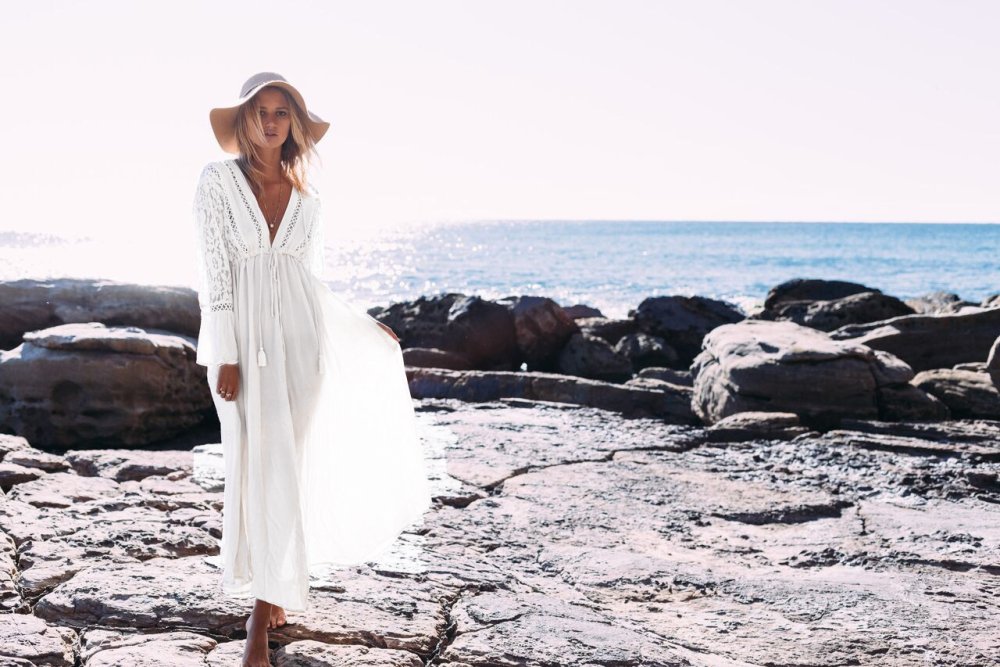 Тюлевая Золотая пляжная накидка