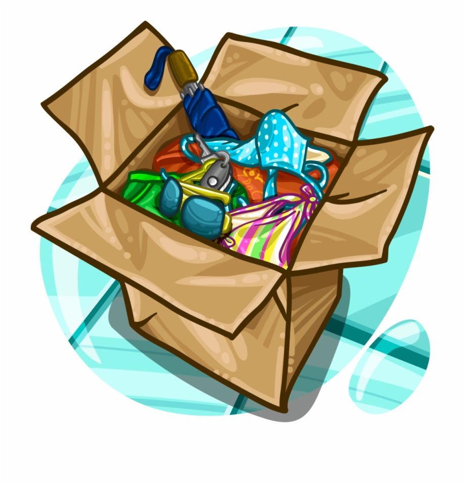 Коробка с вещами вектор