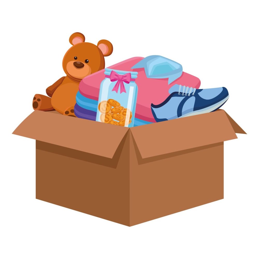 Коробка с вещами вектор