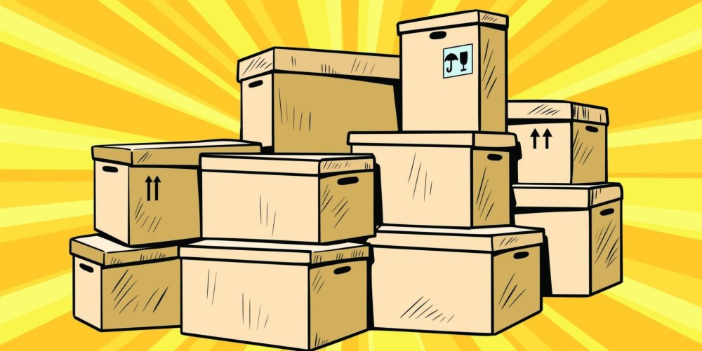 Коробка на мусорке