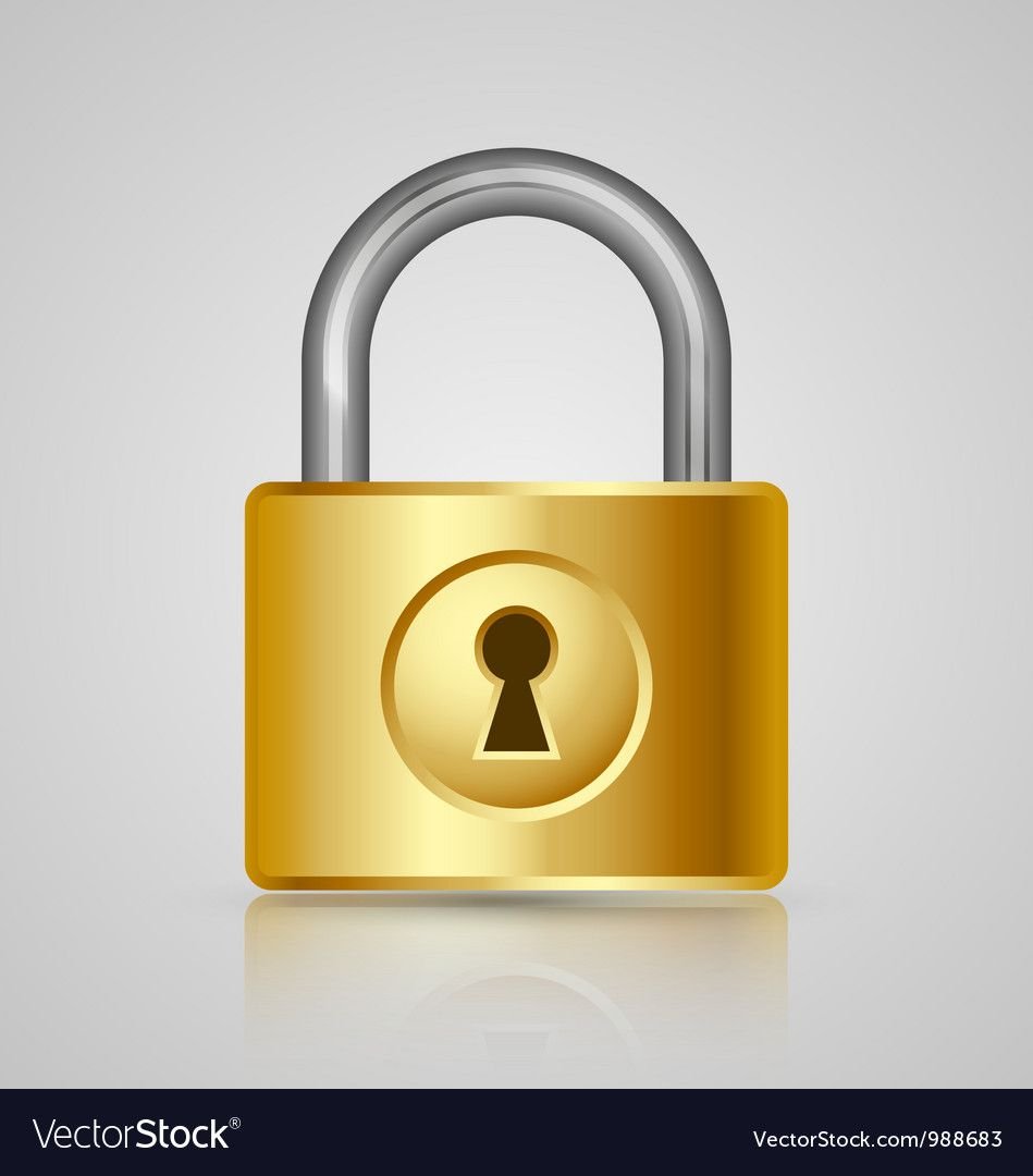 Замочек на белом фоне