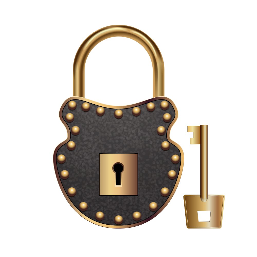 Серый значок замка