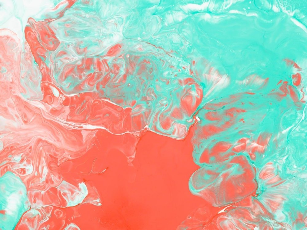 Абстракция кораллового цвета