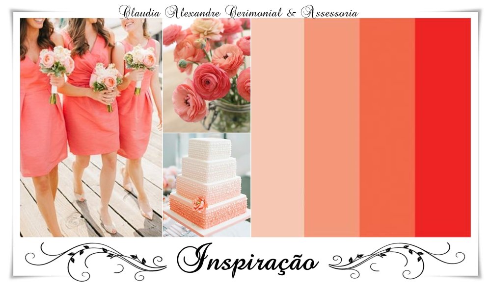 Цветовая гамма кораллового цвета