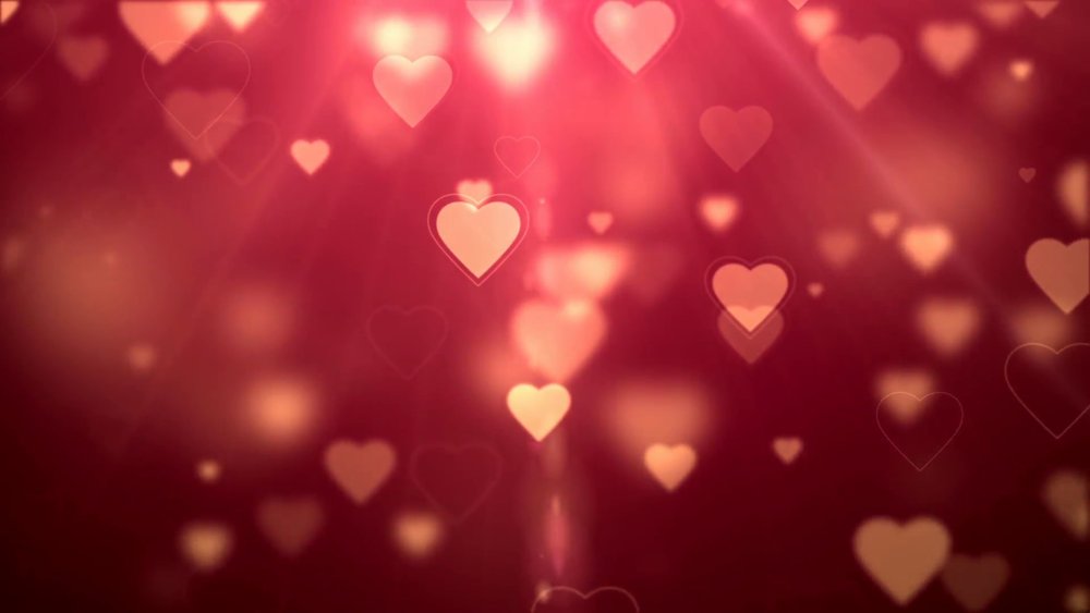 Переливающийся фон с сердечками