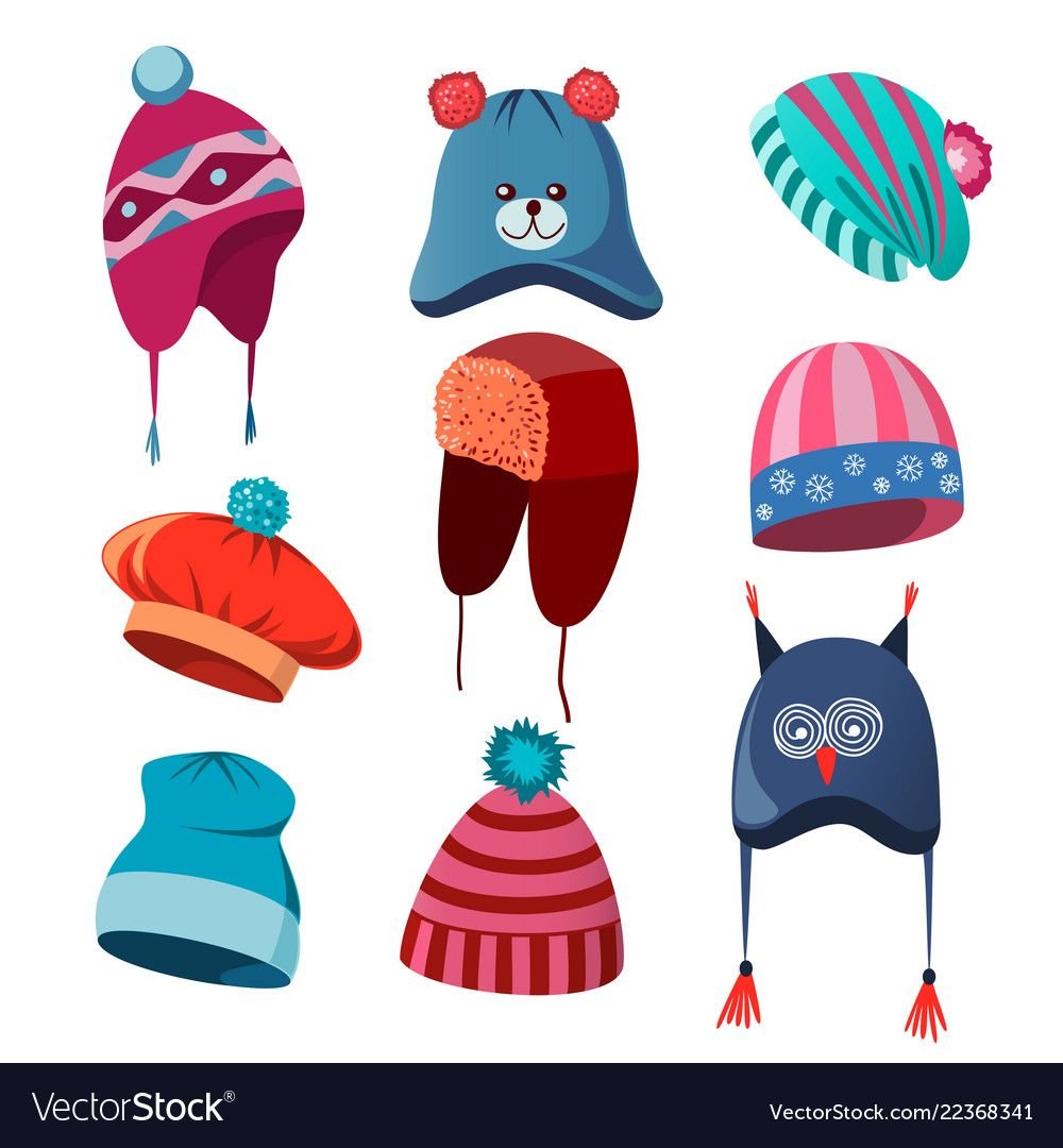 Много шапочек для детей