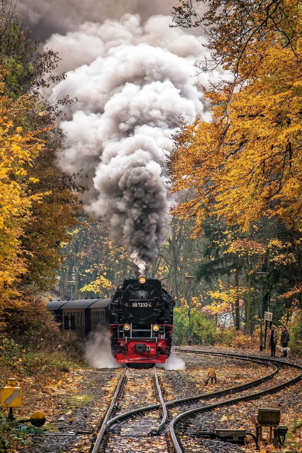 Паровоз в снегу
