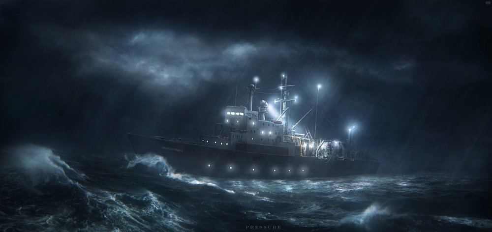 Шторм корабль ночной