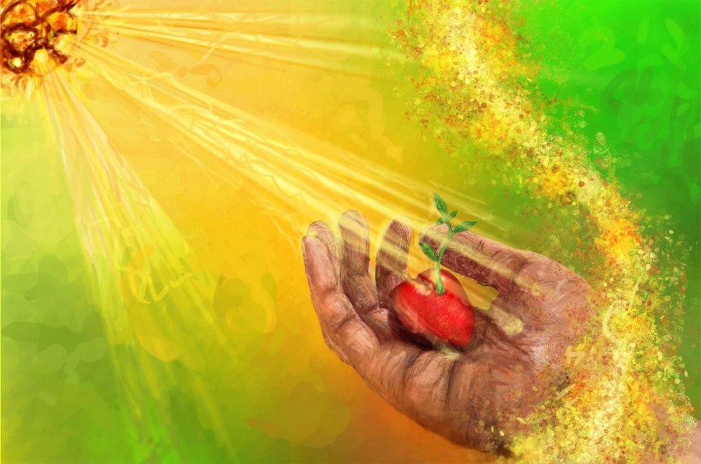 Разноцветные сердечки на прозрачном фоне