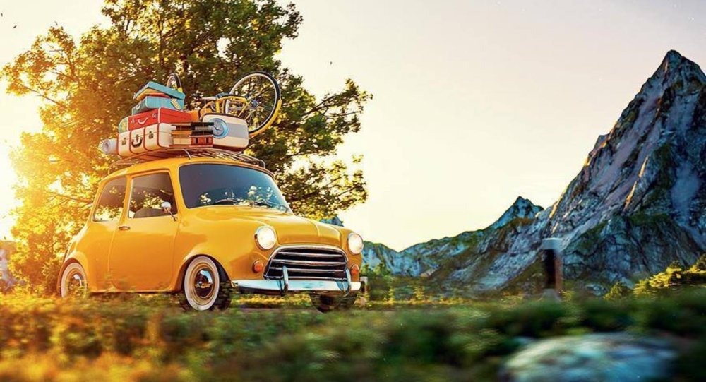 Фон поездка на машине