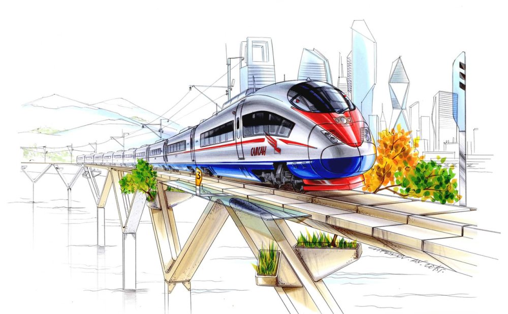 Сапсан поезд рисунок