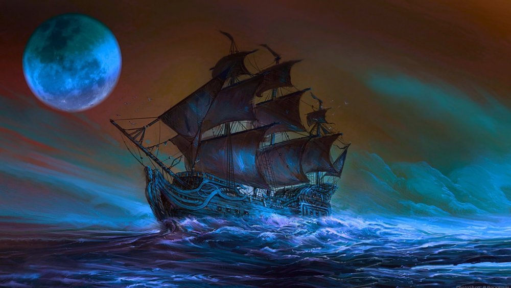 Корабль в море