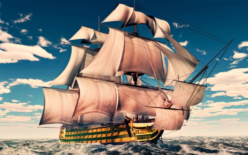 Пиратский парусник черная Жемчужина