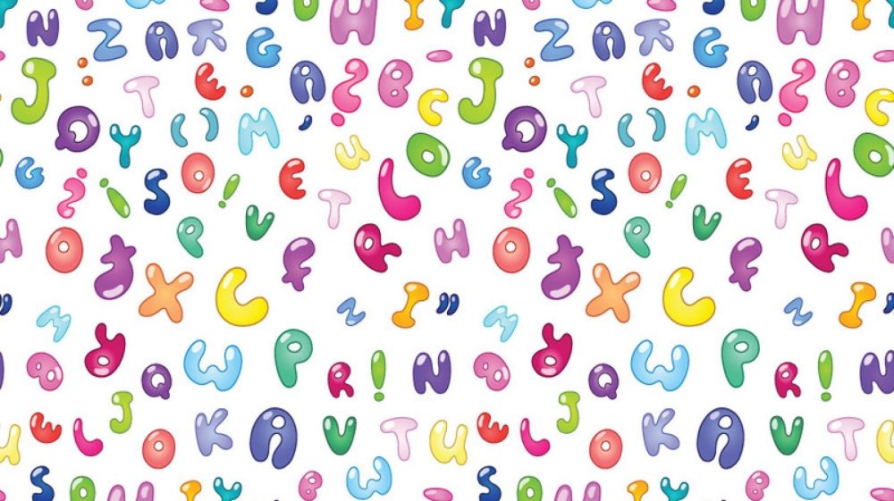 Фон с буквами детский