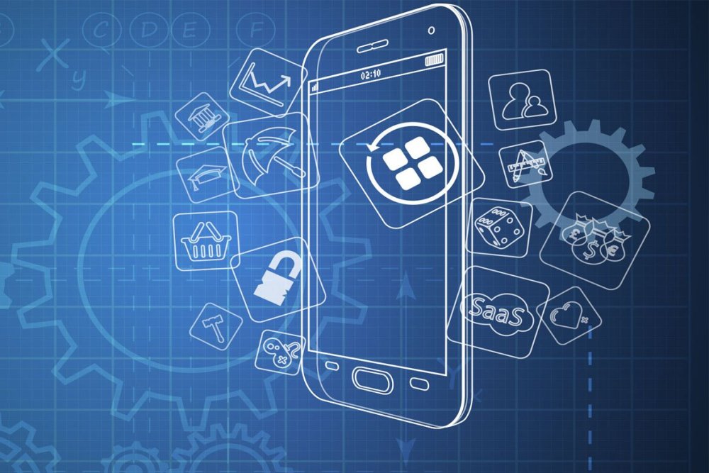 Разработка мобильных приложений иллюстрация