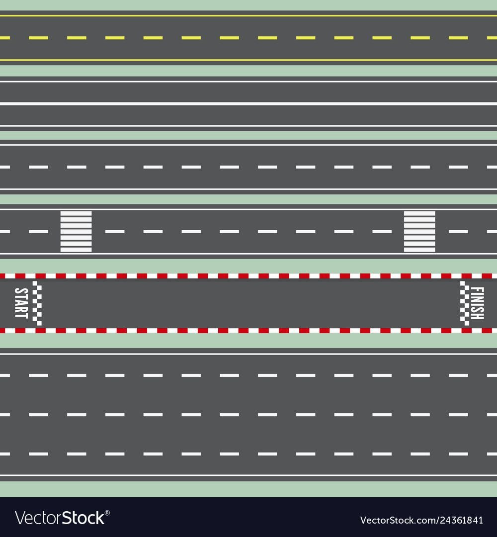 Дорога с разметкой вид сверху