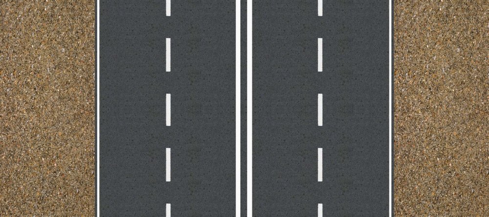 Грунтовая дорога вид сверху