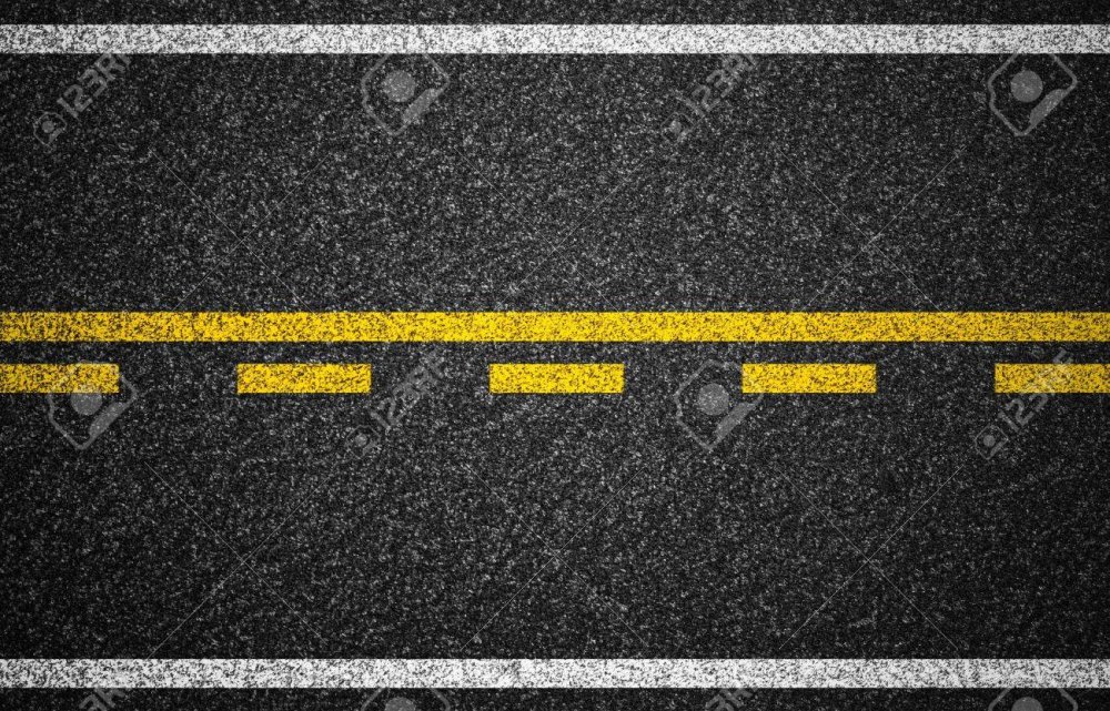 Дорожное полотно с разметкой