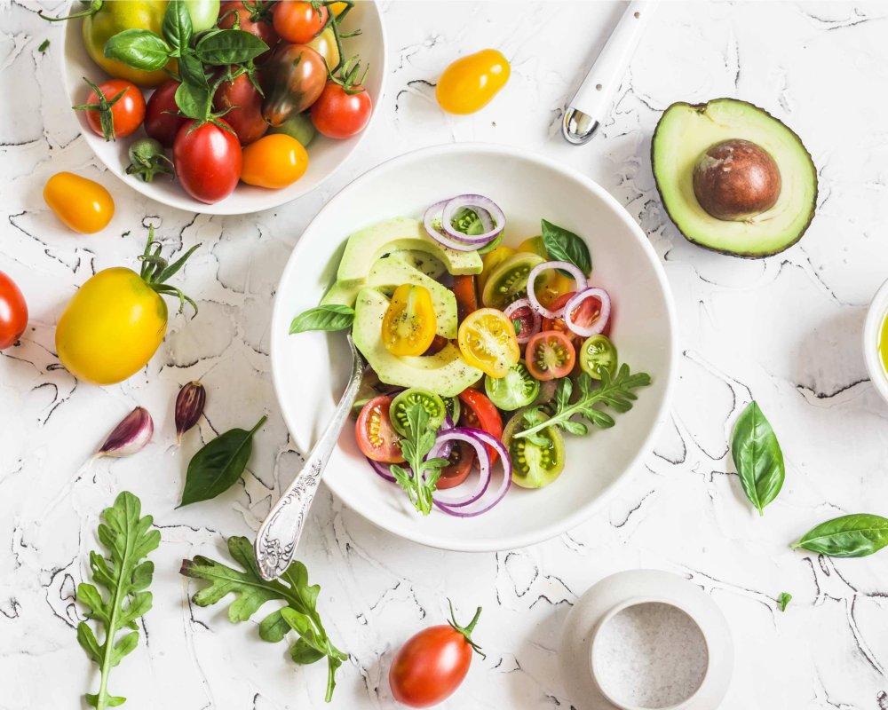 Салат вид сверху