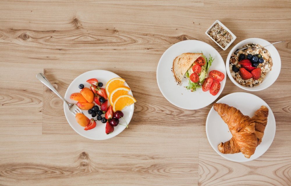 Завтрак вид сверху