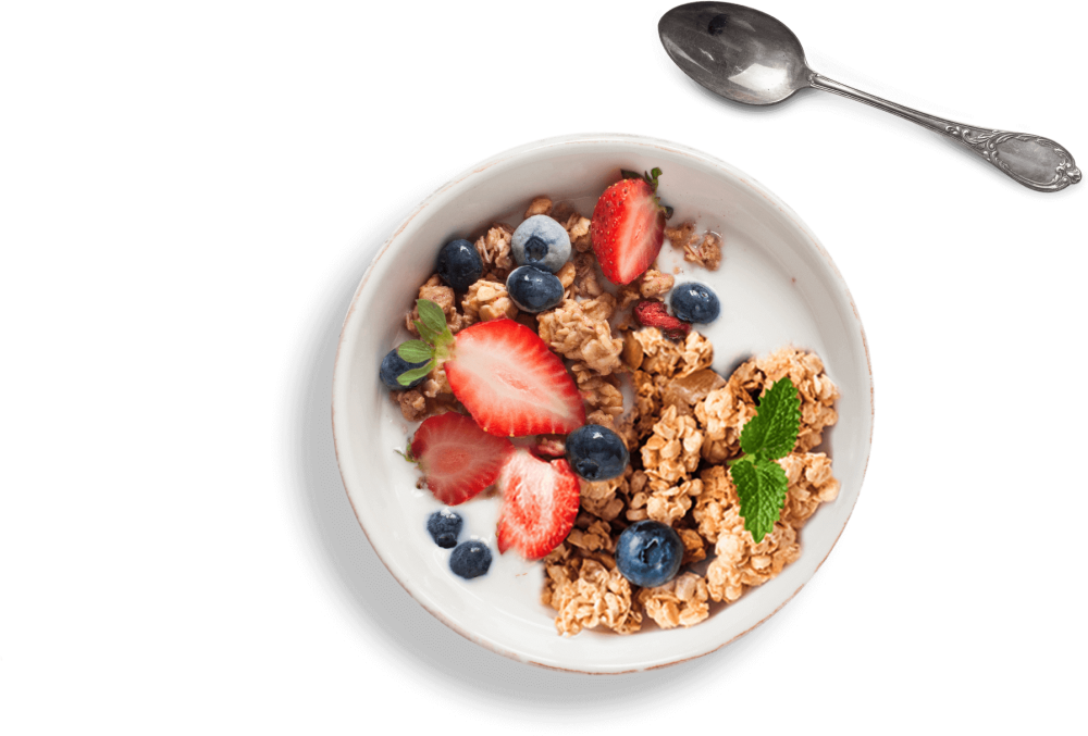 Завтрак вид сверху