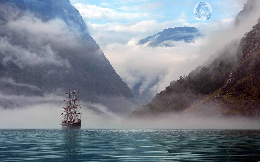 Норвегия шторм