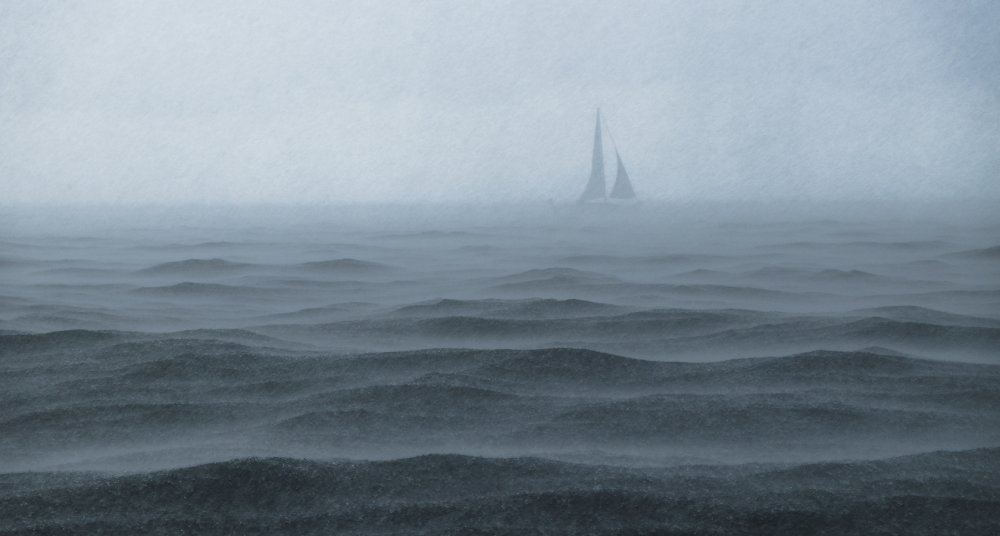 Парусник в море