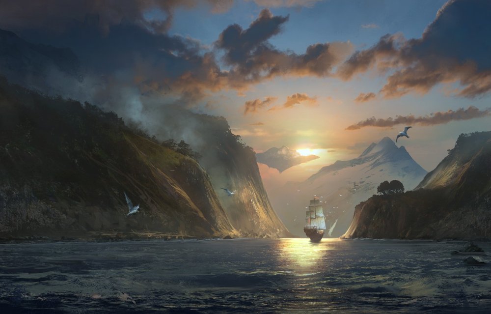 Корабль выплывающий из тумана