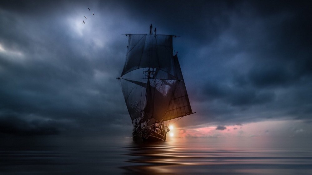 Летучий голландец пираты Карибского моря в тумане