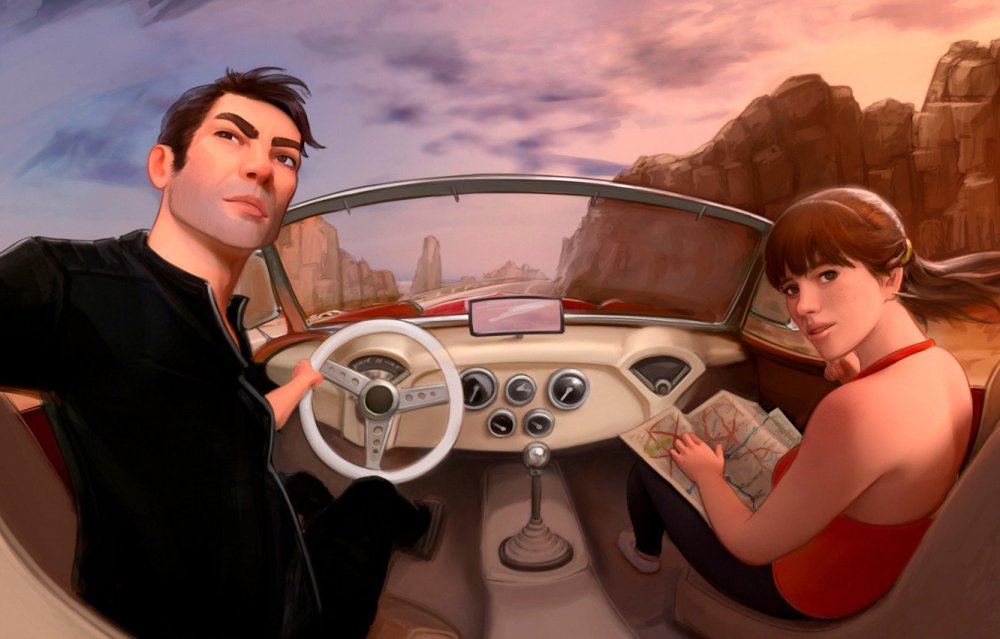 Фотосессия в ретро стиле с машиной