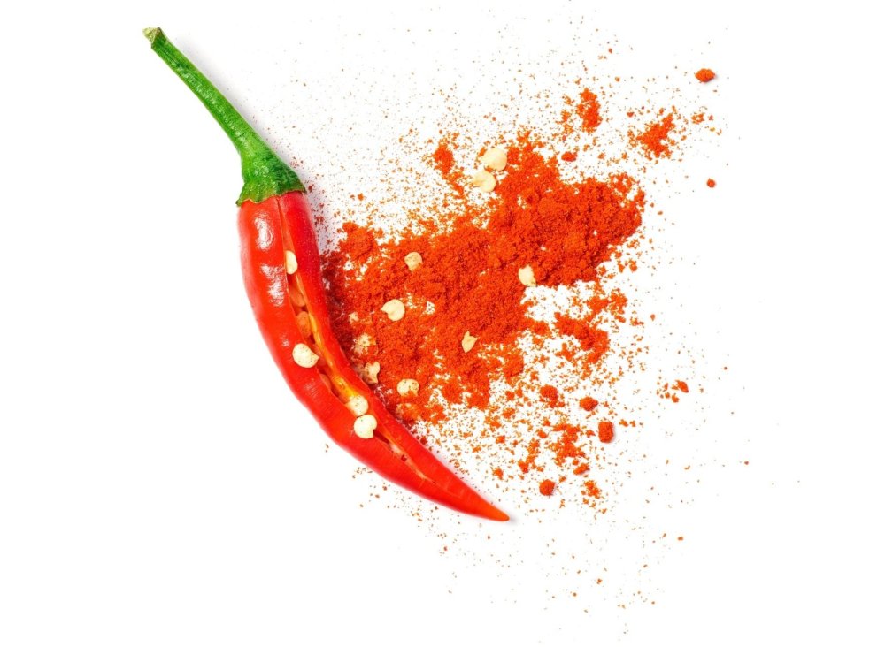 Красный перец Чили в разрезе