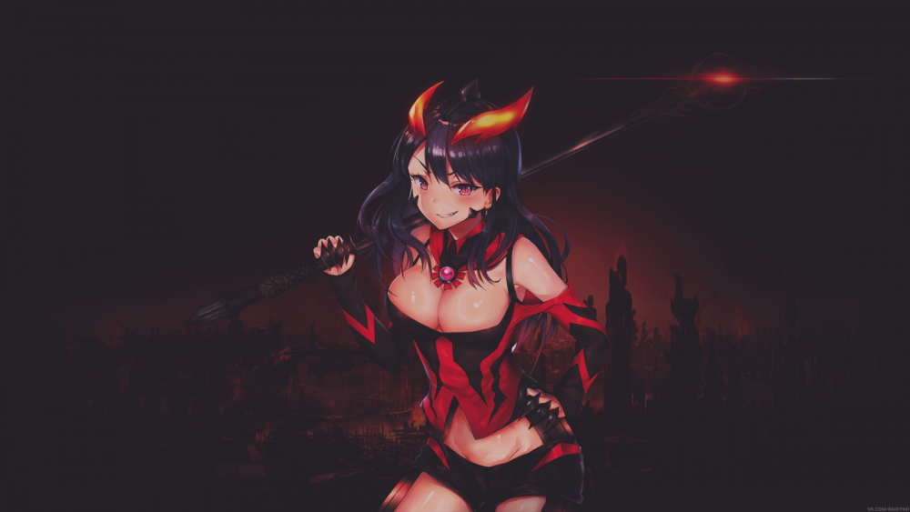 Обои на рабочий стол Эстетика неон демон