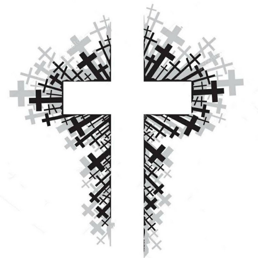 Крест на темном фоне