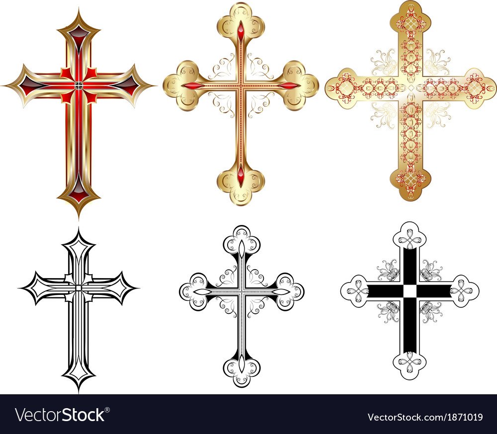 Православный крестик на белом фоне
