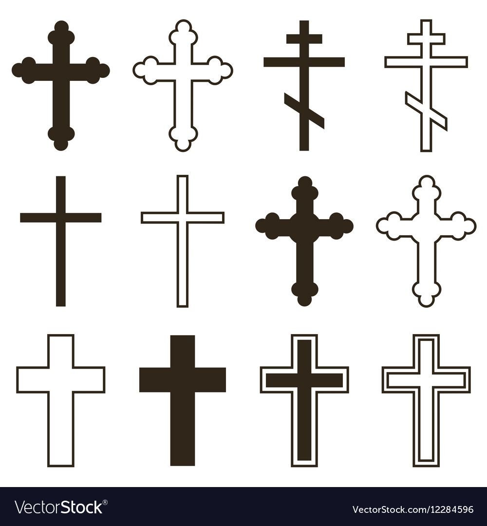 Крестик православный на прозрачном фоне