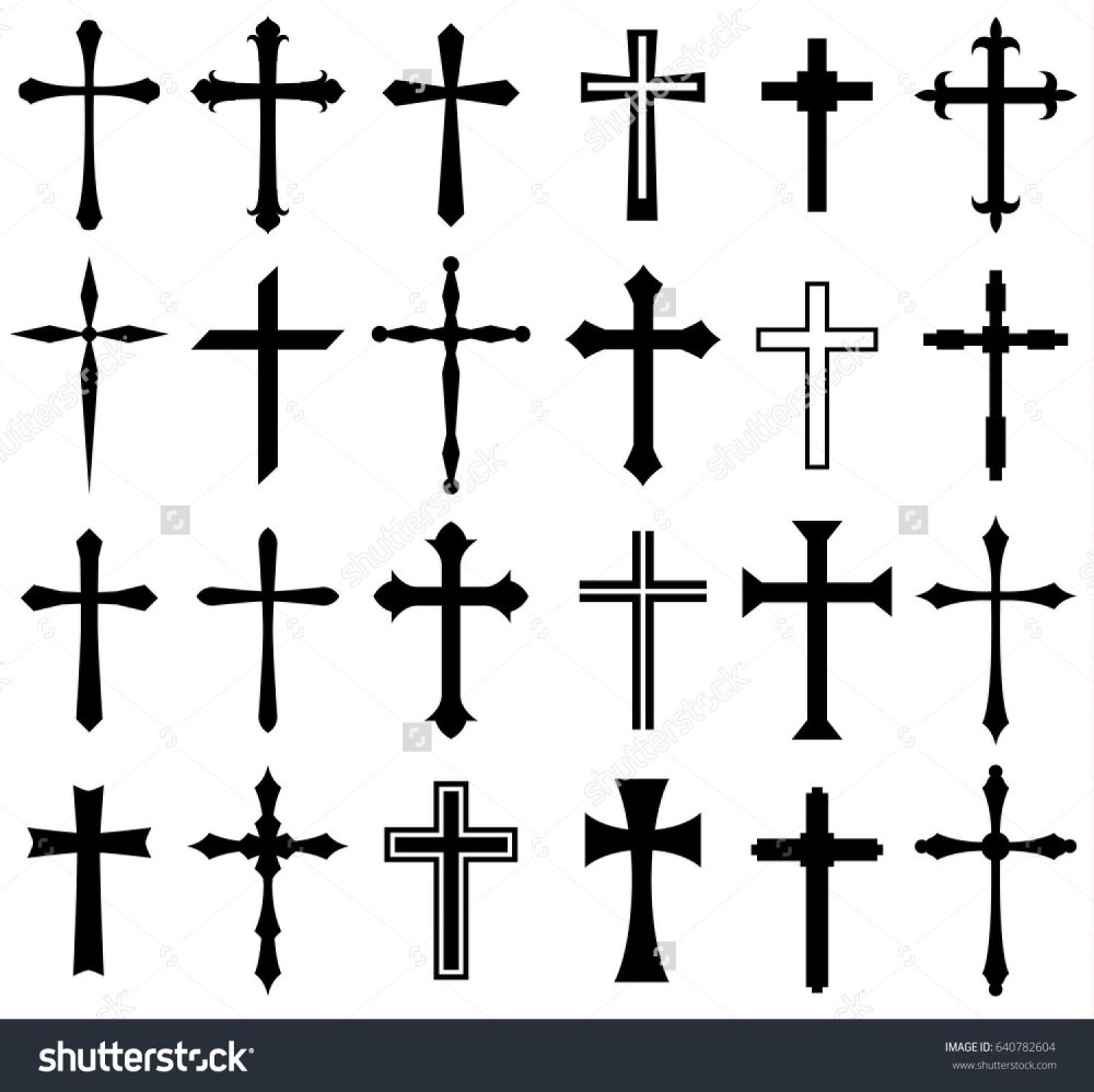 Черный крест на белой стене