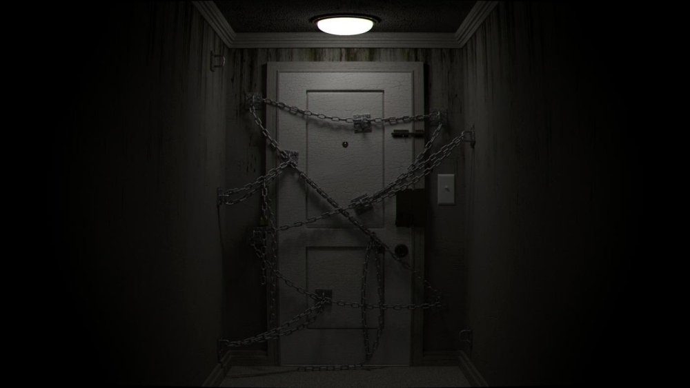 Минимализм стена с дверью