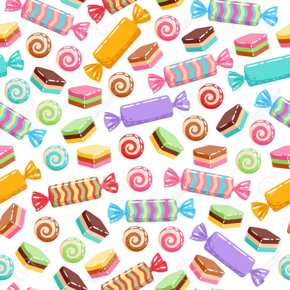 Фон с иконками сладкое
