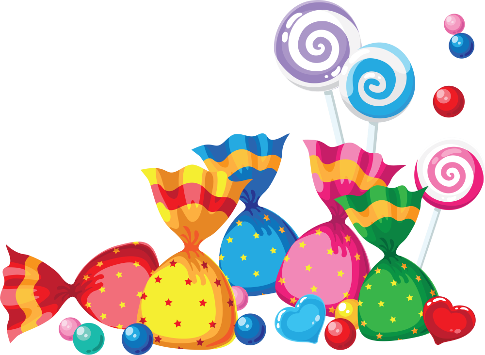 Много красивых конфет